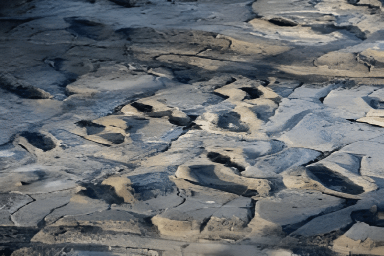 Hominid footprints